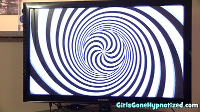 Girl hypnotized by spiral